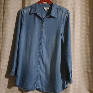 J JILLWOMAN DENIM  LONG SLEEVE SHIRT  S